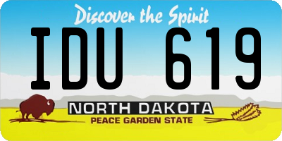 ND license plate IDU619