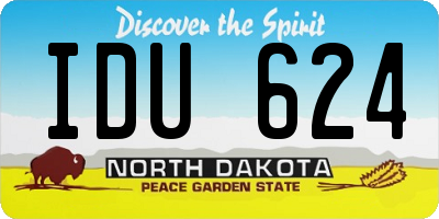 ND license plate IDU624