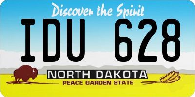 ND license plate IDU628