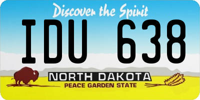ND license plate IDU638