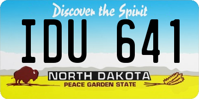 ND license plate IDU641
