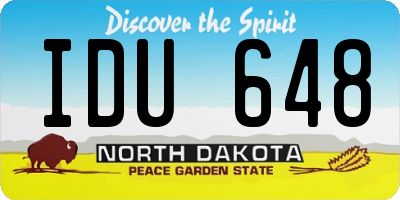 ND license plate IDU648