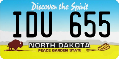 ND license plate IDU655