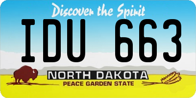 ND license plate IDU663