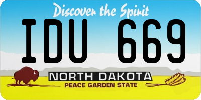 ND license plate IDU669