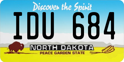ND license plate IDU684