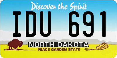 ND license plate IDU691