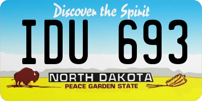 ND license plate IDU693