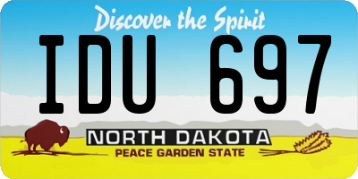 ND license plate IDU697