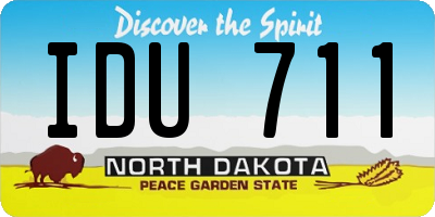 ND license plate IDU711