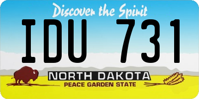 ND license plate IDU731