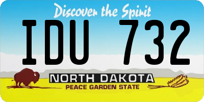 ND license plate IDU732