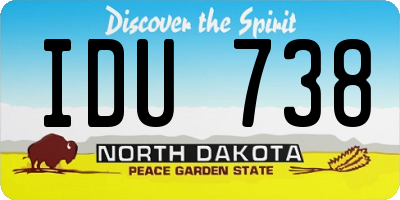 ND license plate IDU738