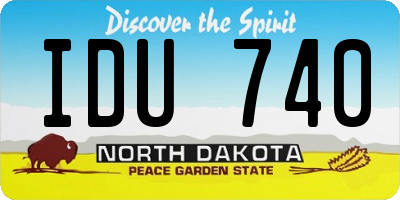 ND license plate IDU740