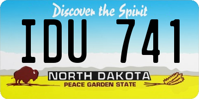ND license plate IDU741