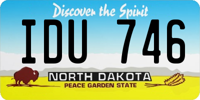 ND license plate IDU746