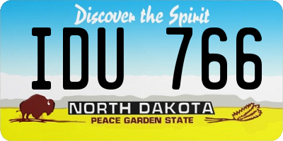 ND license plate IDU766