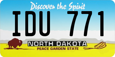 ND license plate IDU771