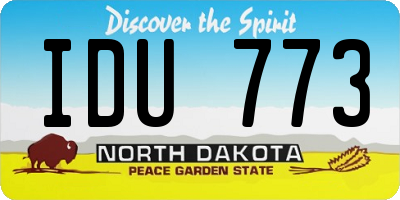 ND license plate IDU773