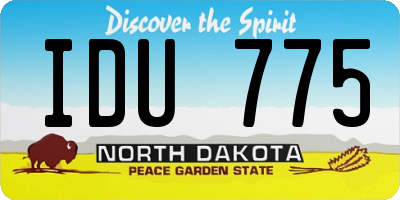 ND license plate IDU775