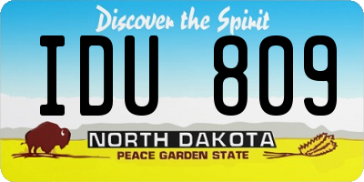 ND license plate IDU809
