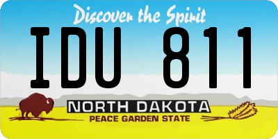 ND license plate IDU811