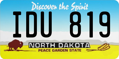 ND license plate IDU819
