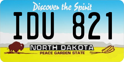 ND license plate IDU821