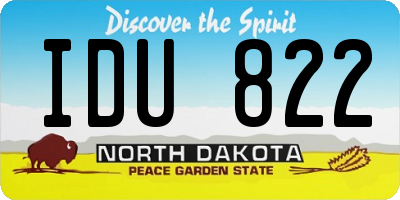 ND license plate IDU822