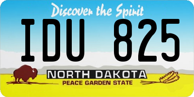 ND license plate IDU825