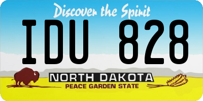 ND license plate IDU828