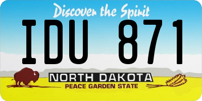 ND license plate IDU871