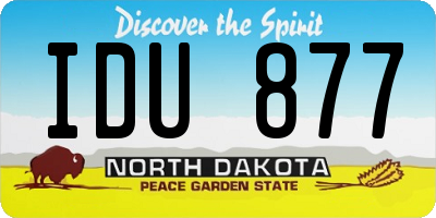 ND license plate IDU877