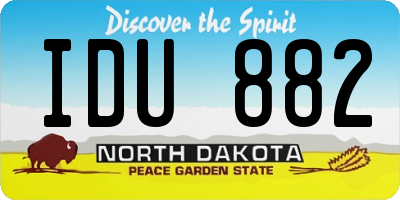 ND license plate IDU882