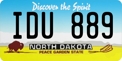 ND license plate IDU889