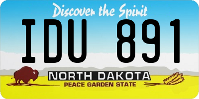 ND license plate IDU891
