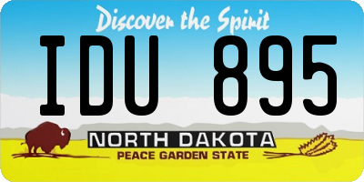 ND license plate IDU895