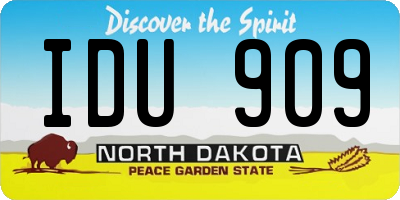 ND license plate IDU909