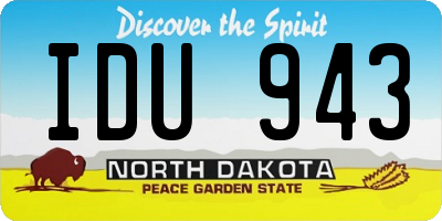 ND license plate IDU943