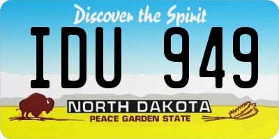ND license plate IDU949