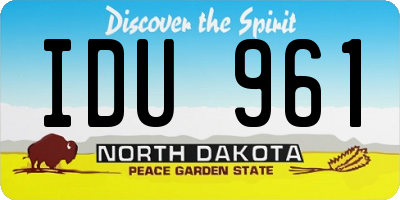 ND license plate IDU961