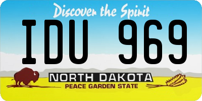 ND license plate IDU969