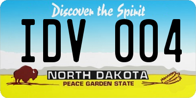 ND license plate IDV004
