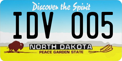 ND license plate IDV005