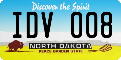 ND license plate IDV008