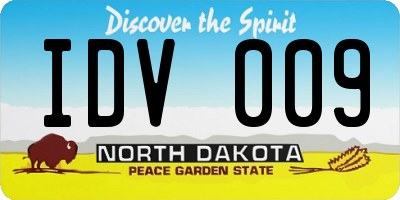 ND license plate IDV009