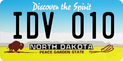 ND license plate IDV010