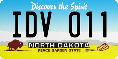 ND license plate IDV011