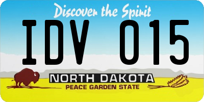 ND license plate IDV015