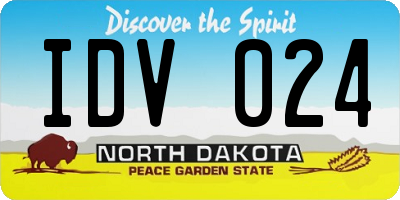ND license plate IDV024